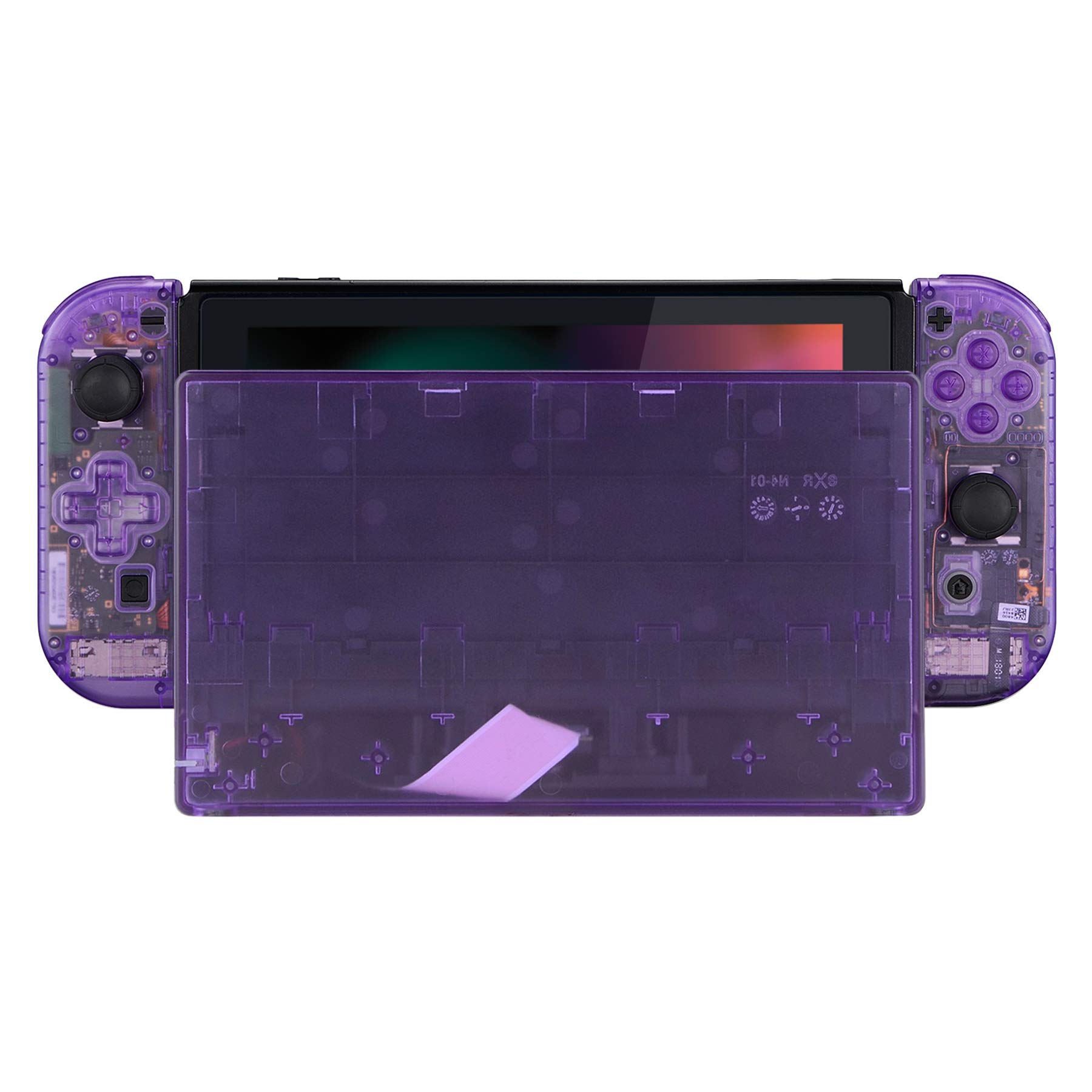 Amazon.com: eXtremeRate Clear Atomic Purple Joycon Housing Shell